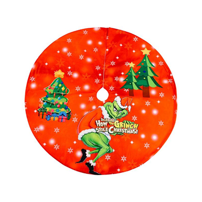 Grinch Pattern Tree Mat for Christmas Soft Touch أفضل جودة لون مشرق